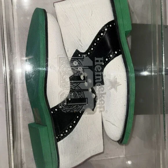 US 9.5 🔥 Heineken100 x Mark McNairy Saddle Boots Collectable Original clean box - Picture 2 of 12